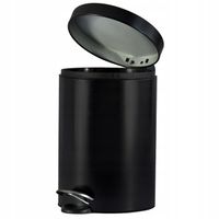 Kosz na śmieci łazienkowy pojemnik czarny elegancki wytrzymały uniwersalny