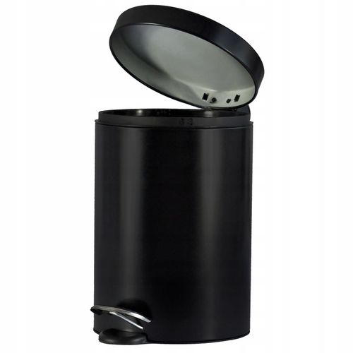 Kosz na śmieci łazienkowy pojemnik czarny elegancki wytrzymały uniwersalny na Arena.pl