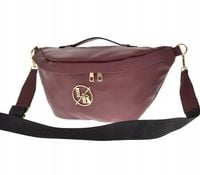 Laura Biaggi - torebka nerka saszetka maxi bordowy mat JS182