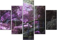 70 100CM OBRAZ 5 ELEM TAJEMNICZY ZAKĄTEK DRUK PŁÓTNO