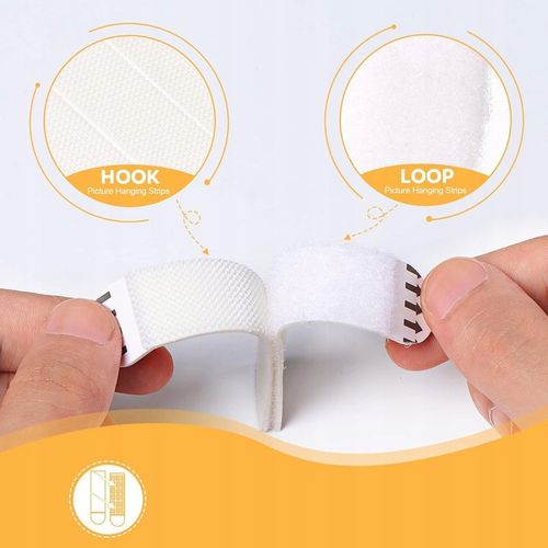 GWOŹDZIE SAMOPRZYLEPNE DO RAMEK DO WIESZANIA OBRAZÓW, DUŻE PASKI na Arena.pl