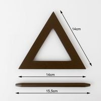 Upinacz dekoracyjny drewniany TRÓKĄT brąz