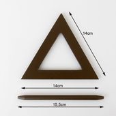 Upinacz dekoracyjny drewniany TRÓKĄT brąz