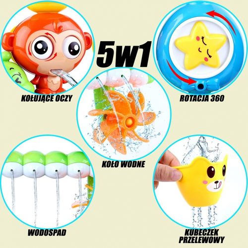 WOOPIE BABY Zabawka Wodna do Kąpieli Małpka + Kubeczek na Arena.pl