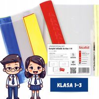 OKŁADKI NA KSIĄŻKI 1-3 ZESTAW okładek na książki do klas 1-3 komplet 10 szt