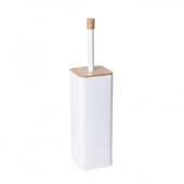 Szczotka do WC biała z bambusem - Yoka Home