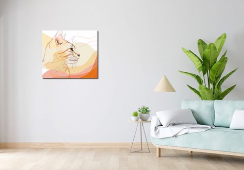 Obraz 70x60cm Delikatny Profil Kota na Arena.pl
