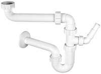 SYFON UMYWALKOWY ODPŁYW RUROWY Z PRZEDŁUŻKĄ FI 5/4"x32mm WYJŚCIE NA PRALKĘ