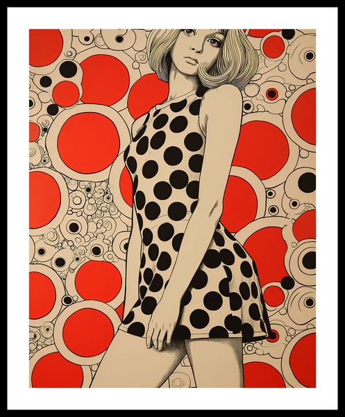 Plakat 40x50cm Czerwone Kropki zdjęcie 3