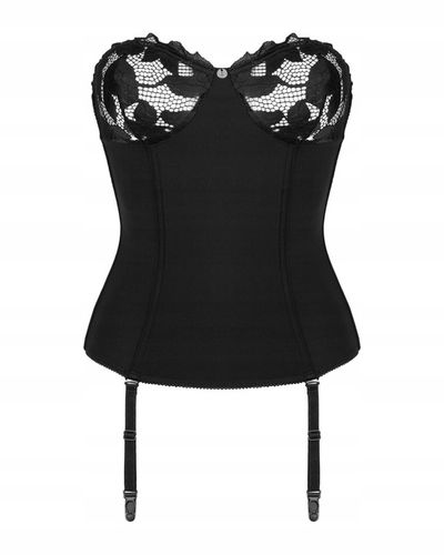Obsessive Gorset Damski z Elegancki z Koronką i Siateczką M/L Czarny na Arena.pl