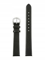 Pasek skórzany do zegarka W36L - czarny - 18mm + GRAWER
