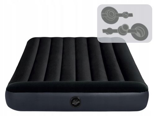 Materac Dmuchany Dwuosobowy Welurowy Łóżko Intex z Pompką MODEL 2024 na Arena.pl