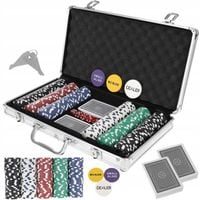 POKER KARTY DO GRY - ZESTAW 300 ŻETONÓW W WALIZCE