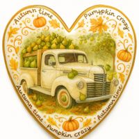 CIASTKO LUKROWANE AROMAS OF AUTUMN ROZ.XL SERCE JESIEŃ RĘCZNIE ROBIONE