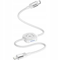 Kabel Przewód USB-C na Lightning 27W + Ładowarka QI na Smartofon Smartwatch