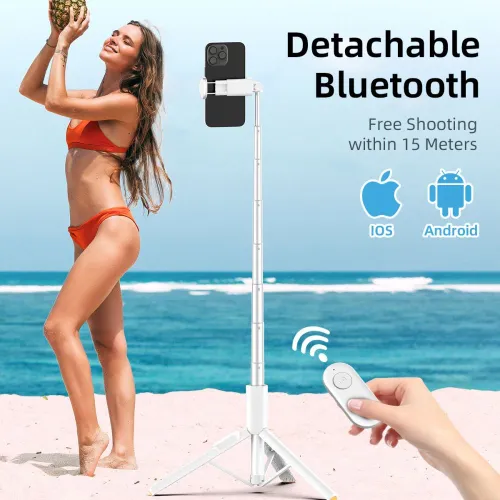 selfie stick tech-protect l09s z tripodem - biały na Arena.pl