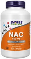 NOW FOODS NAC N-Acetylocysteina 600mg 250 kapsułek