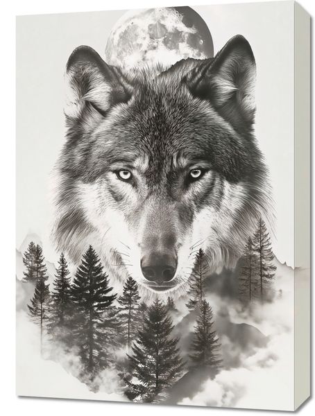 Obraz 50x70cm Wilczy Duch Lasu zdjęcie 1