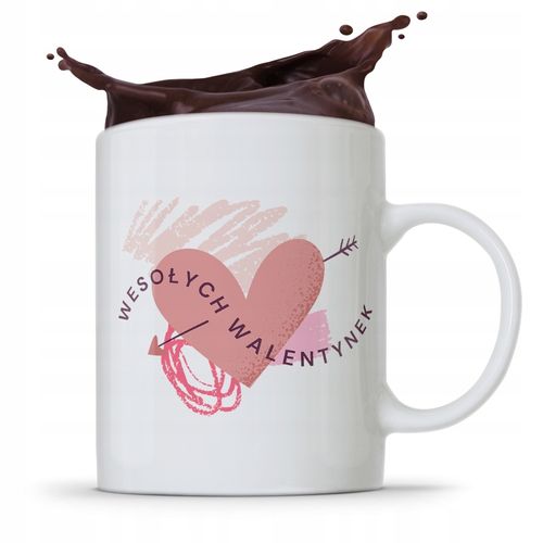Kubek Prezent Na Walentynki Wesołych Walentynek Z Nadrukiem Ze Zdjęciem na Arena.pl