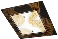 Morena plafon 2x60W E27 40x40x8 chmurki czarny