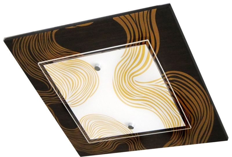 Morena plafon 2x60W E27 40x40x8 chmurki czarny zdjęcie 1