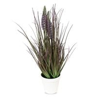 Sztuczna trawa roślina lawenda w doniczce ozdobna dekoracyjna do salonu kuchni fioletowa TR-LAV-046-II
