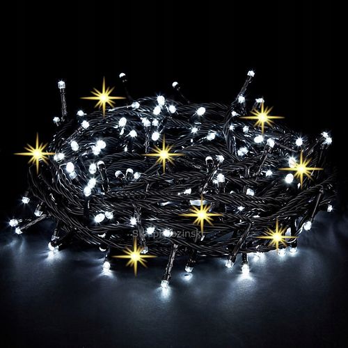 LAMPKI CHOINKOWE Z EFEKTEM FLASH 160 LED GRUBY ZIELONY KABEL GRUBA DIODA na Arena.pl