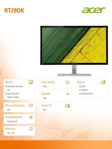 Acer 28'' RT280Kbmjdpx na Arena.pl