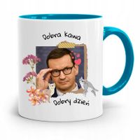 Kubek Błękitny Politycy Premier Mateusz Morawiecki Z Nadrukiem Ze Zdjęciem