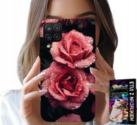 ETUI DO SAMSUNG GALAXY A22 5G - PIĘKNE RÓŻOWE RÓŻE, KWIECISTE WZORY, CASE