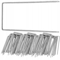 SZPILKI DO AGROWŁÓKNINY METALOWE TYPU U 100szt KOTWY MOCOWANIA