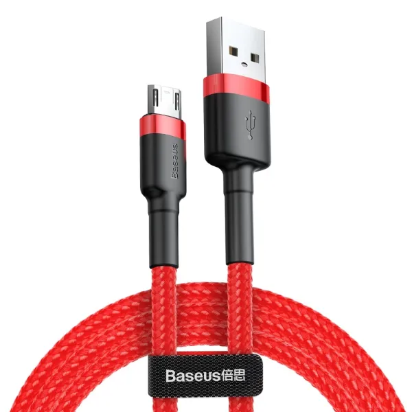 Kabel Baseus Cafule Cable CAMKLF-B09 USB-A / micro USB 2.4A 1 m - czerwony zdjęcie 1