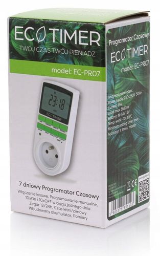 Programator Czasowy Timer Włącznik Prądu Zasilania Tygodniowy Polskie Menu na Arena.pl