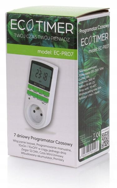 Programator Czasowy Timer Włącznik Prądu Zasilania Tygodniowy Polskie Menu zdjęcie 6