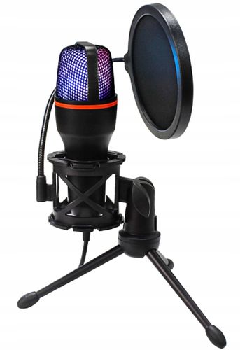 MIKROFON DO KOMPUTERA PC POJEMNOŚCIOWY USB LED RGB na Arena.pl