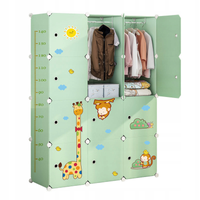 SZAFA MODUŁOWA DUŻA REGAŁ GARDEROBA DLA DZIECI ZIELONA DUŻA POJEMNA
