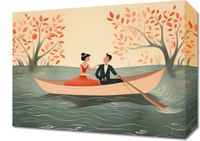 Obraz 40x30cm Romantyczna Eskapada po Rzece