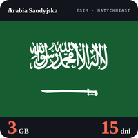 Karta eSIM Internet Arabia Saudyjska 3 GB na 15 dni - bez rejestracji