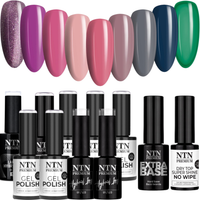 NTN Zestaw 9 kolorów Uptown Girl Collection 5g + baza i top GRATIS