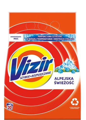 VIZIR Alpejska Świeżość Proszek do białych 1,1kg na Arena.pl