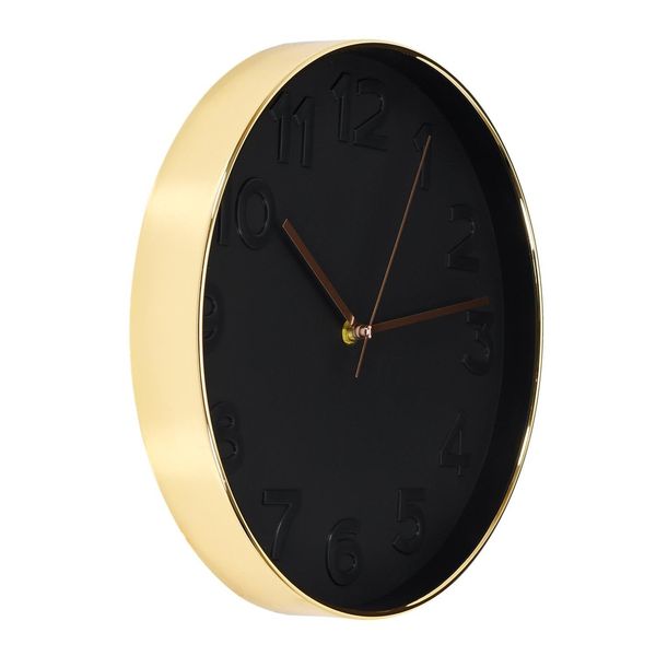 Zegar Rotin golden rose/ black zdjęcie 2