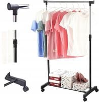 STOJAK na UBRANIA wieszak GARDEROBA na KÓŁKACH