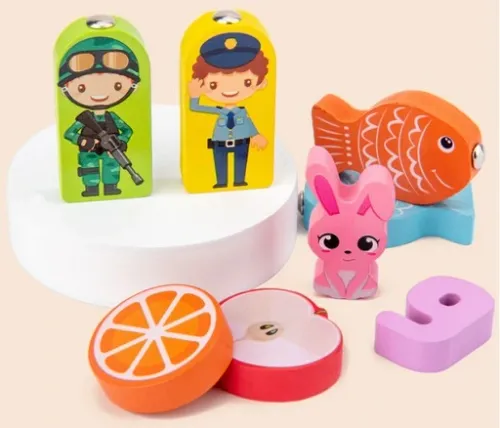 Tablica edukacyjna MONTESSORI rybki, cyfry, owoce na Arena.pl