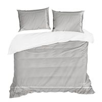 Ekskluzywna pościel z makosatyny EVA Minge 220X200 70X80X2 szara+biała
