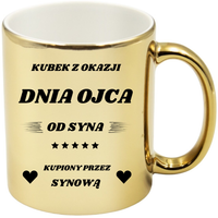 KUBEK ZŁOTY PREMIUM Z NADRUKIEM DLA TATY PREZENT DZIEŃ OJCA TATA