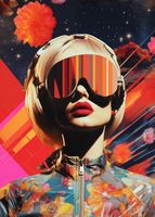 Plakat 25x35cm Retrofuturystyczna Muza