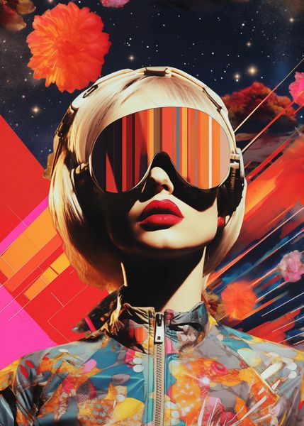 Plakat 25x35cm Retrofuturystyczna Muza zdjęcie 1