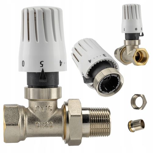 ZESTAW TERMOSTATYCZNY PROSTY FI 3/4 '' DN20 GŁOWICA + ZAWÓR TERMOSTATYCZNY na Arena.pl