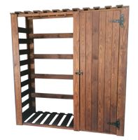 Drewutnia MEDIUM  brązowa domek schowek na drewno Wiata