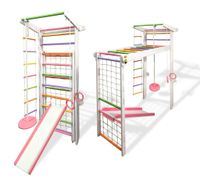 drabinka gimnastyczna Czempion biało-różowy MALPISZON.PL